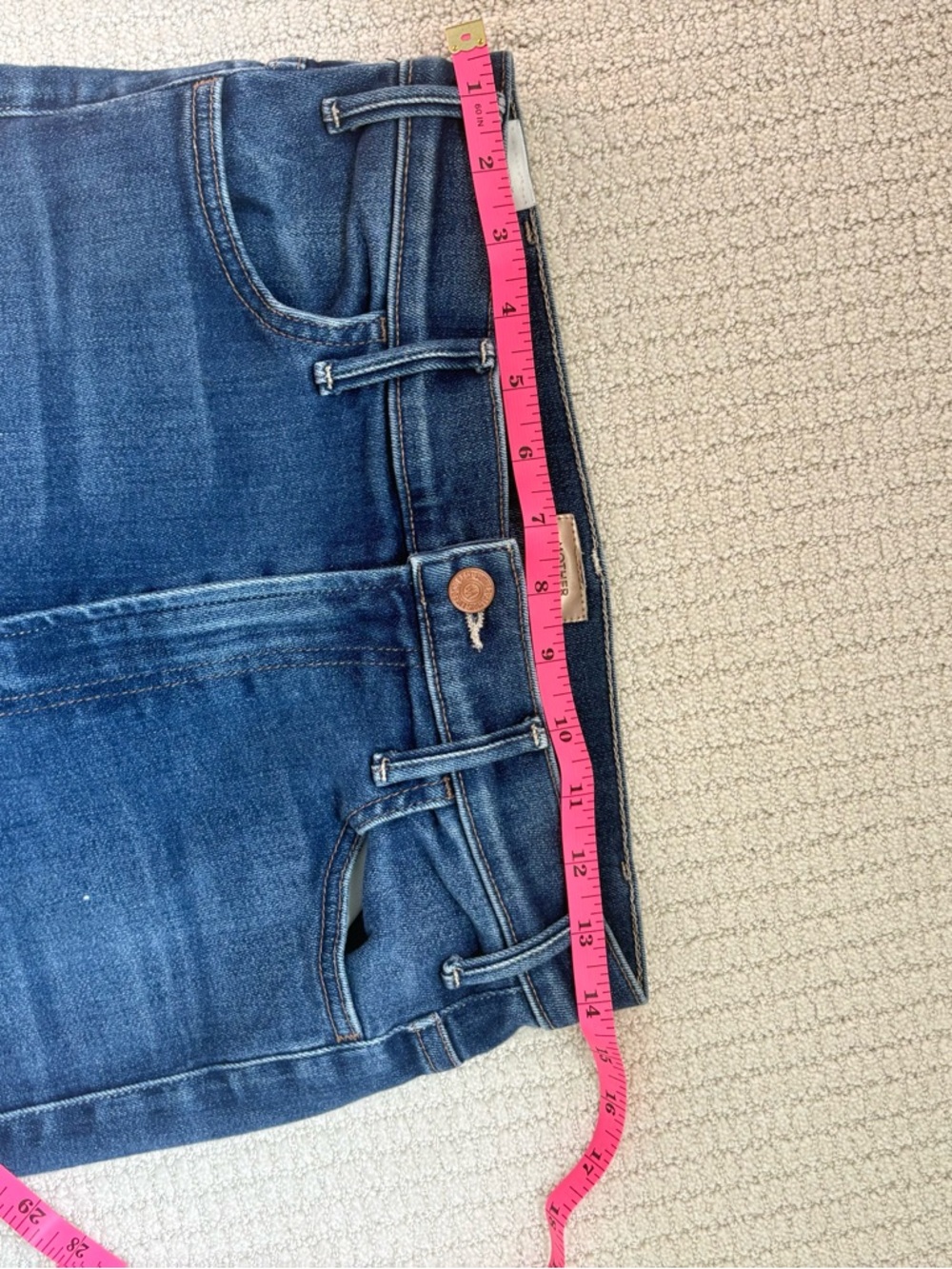 MOTHER The Hustler Ankle Fray Jeans Size 28  Raw Hem Crop Denim - Picture 9 of 9